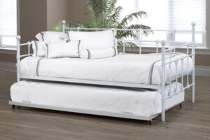 IF316 White Metal Daybed with Optional Trundle