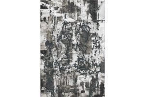 Rome Black Splatter Area Rug