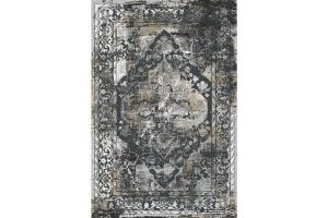 Rome Faded Black Area Rug