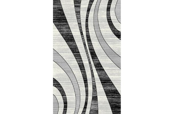 Ibiza Grey and Black Area Rug