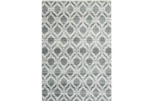 Cambridge White and Grey Patterned Area Rug