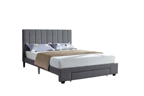 IF5483 Grey Platform Bed With Drawer