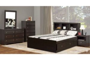 T2173 Upholstered Platform Bed Grey