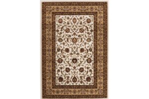 Tabriz Traditional Ivory and Yellow Area Rug