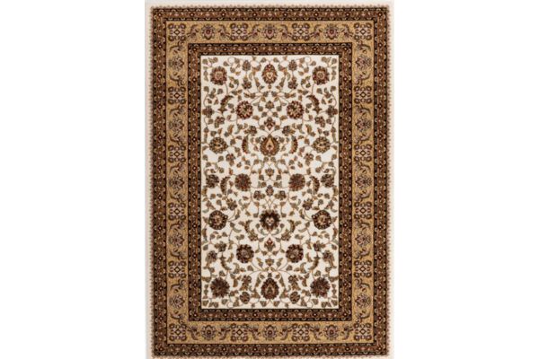 Tabriz Traditional Ivory and Yellow Area Rug