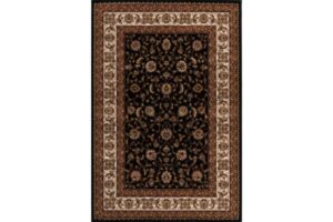 Tabriz Traditional Red and Black Area Rug