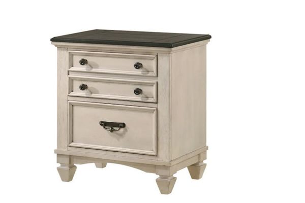 Global Furniture Antique White Two Tone Bedroom Set - Image 4