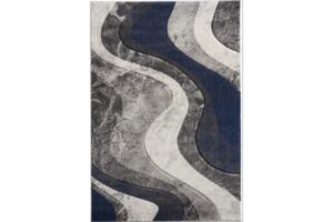 Diamond Blue & Grey Swirl Area Rug