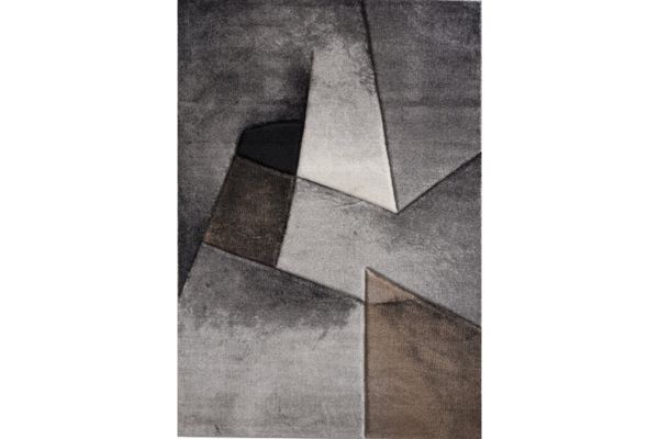 Diamond Browns & Grey Abstract Area Rug