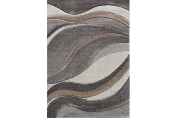 Diamond Brown & Grey Swirls Area Rug