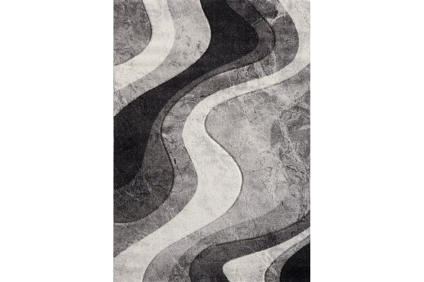 Diamond Black & Grey Area Rug