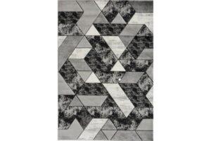 Bristol Grey & Black Mosaic Area Rug