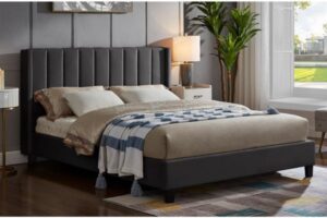 T2190C Charcoal Upholstered Platform Bed