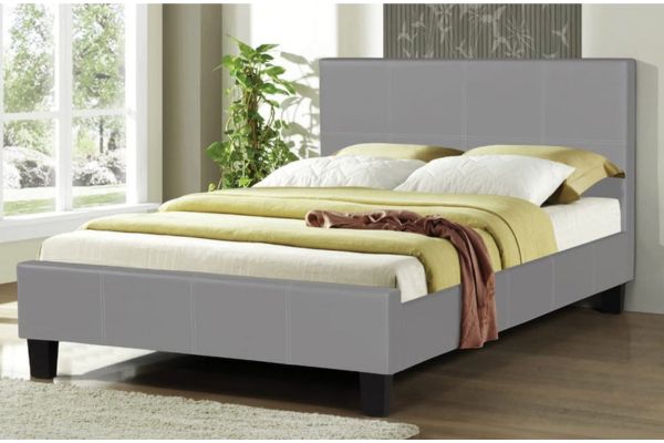 T2361G Grey Upholstered Platform Bed
