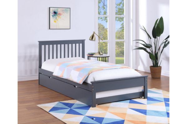 IFDC IF-415-G Grey Wood Platform Bed – Single - Image 2