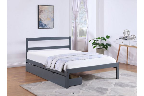 IFDC IF-416-G Grey Wood Platform Bed – Single - Image 3