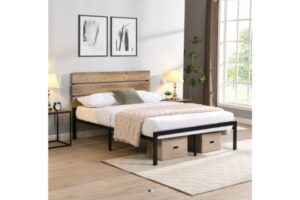 5247 Wood & Steel Platform Bed