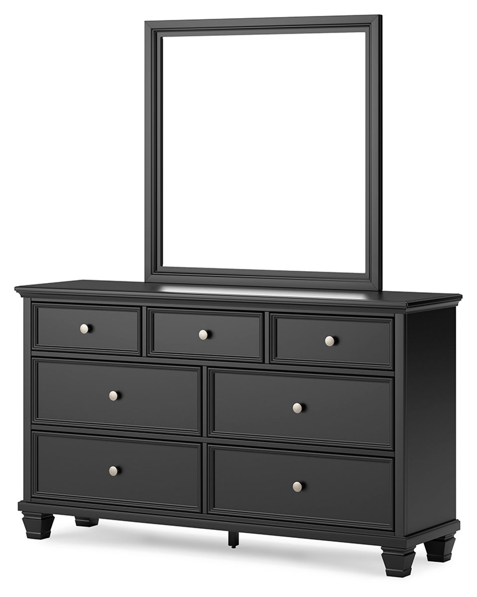 Lanolee - Dresser And Mirror - Black - Image 4