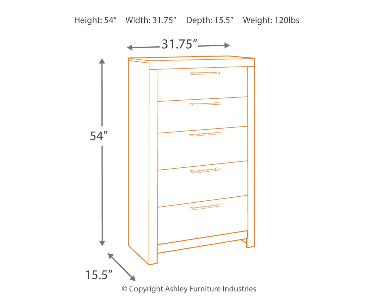 Derekson - Five Drawer Chest - Multi Gray - Image 2