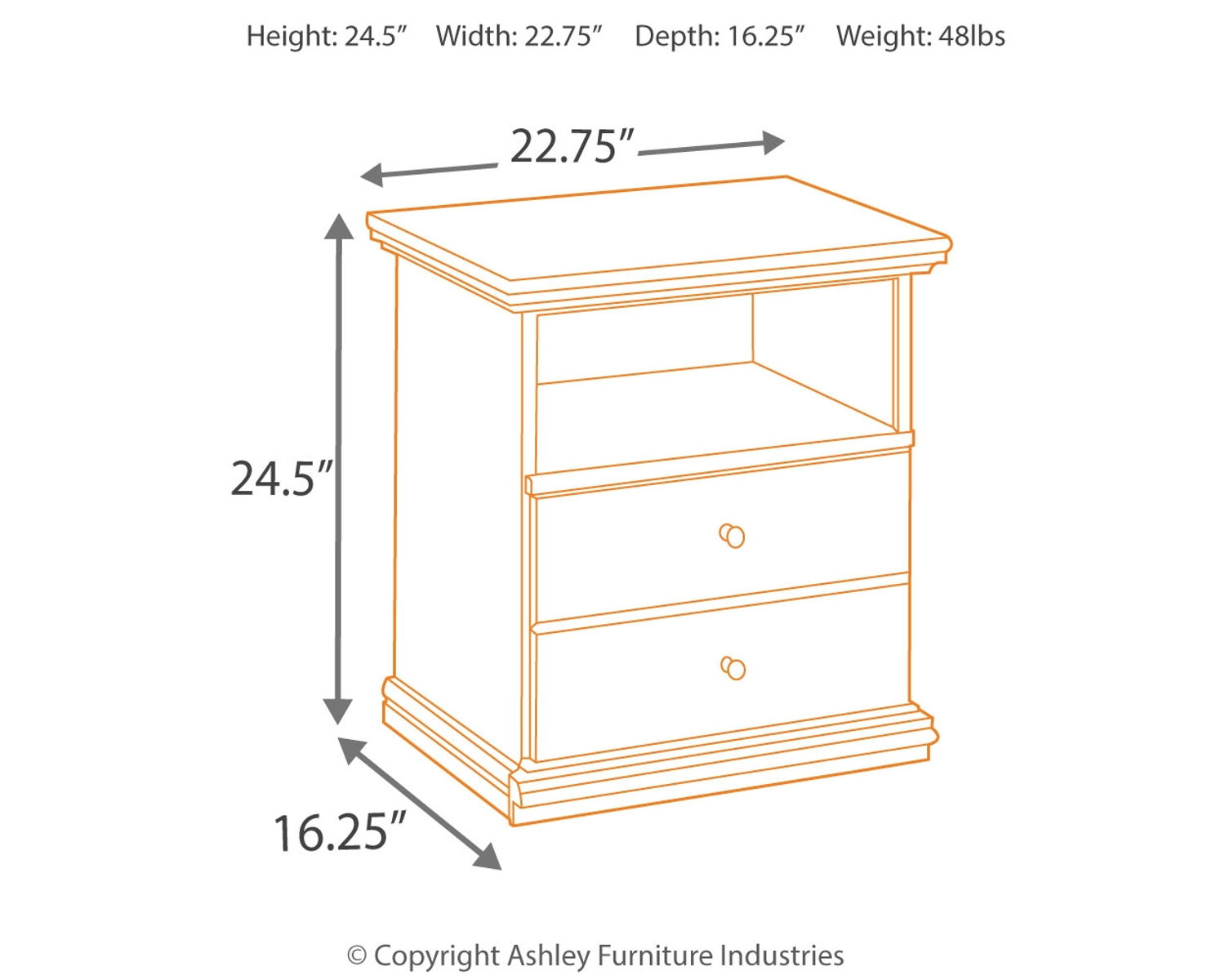 Maribel - One Drawer Night Stand - Black - Image 2