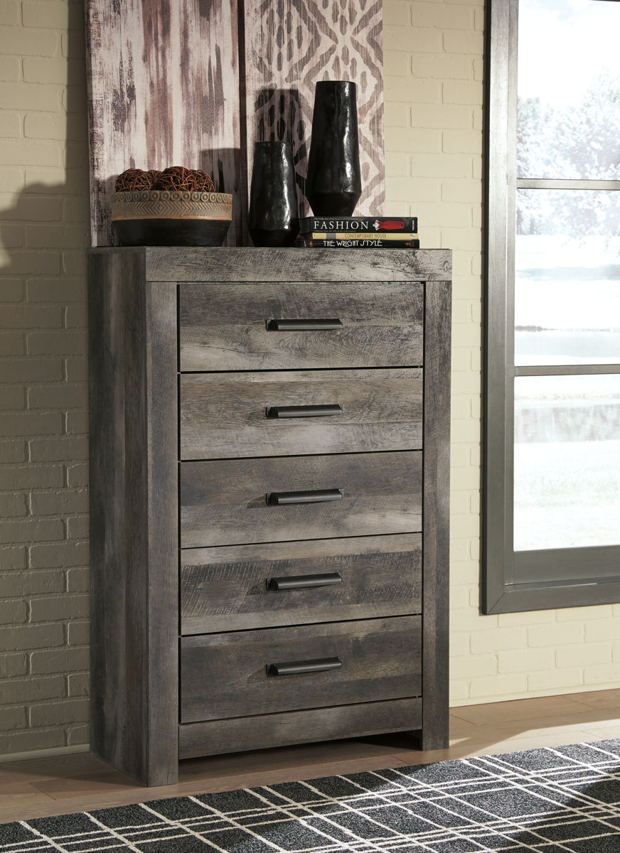Wynnlow - Five Drawer Chest - Gray - Image 2