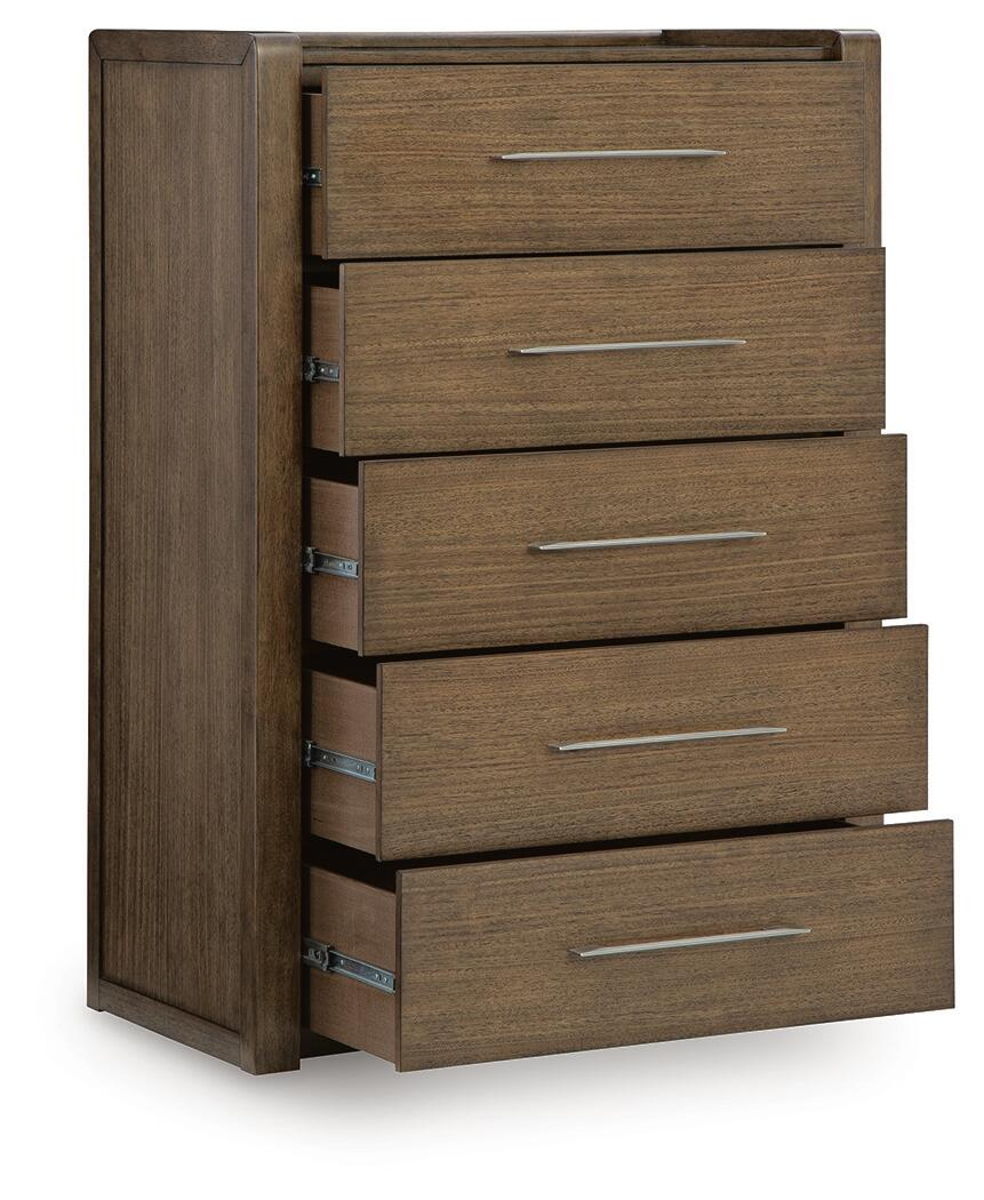 Marxmore - Five Drawer Chest - Brown - Image 3