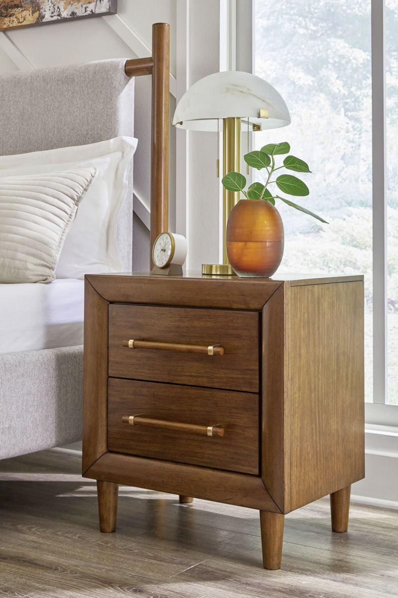 Lyncott - Two Drawer Night Stand - Brown - Image 4