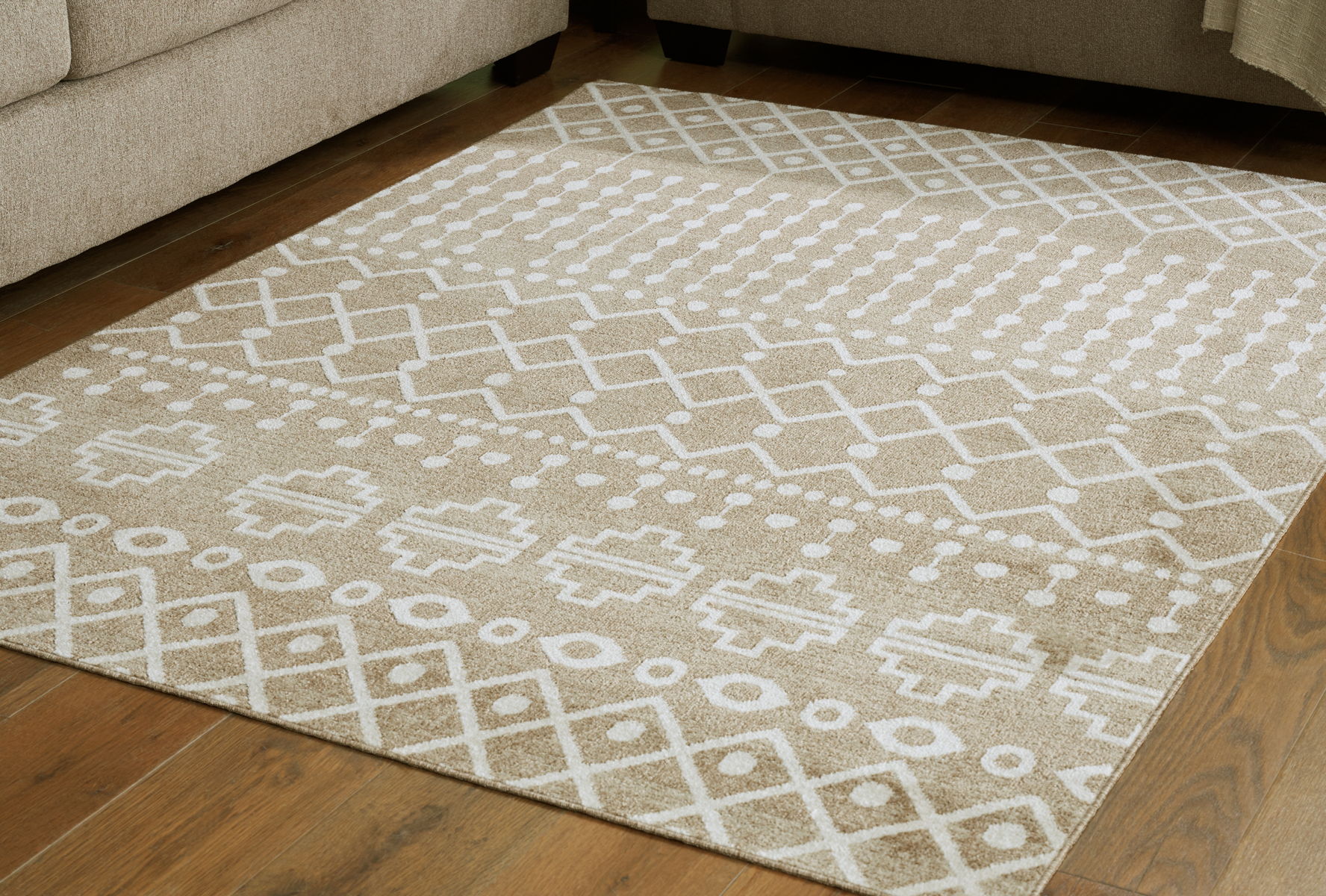 Bunchly - 5' x 7' Rug - Tan / Brown / Cream - Image 2