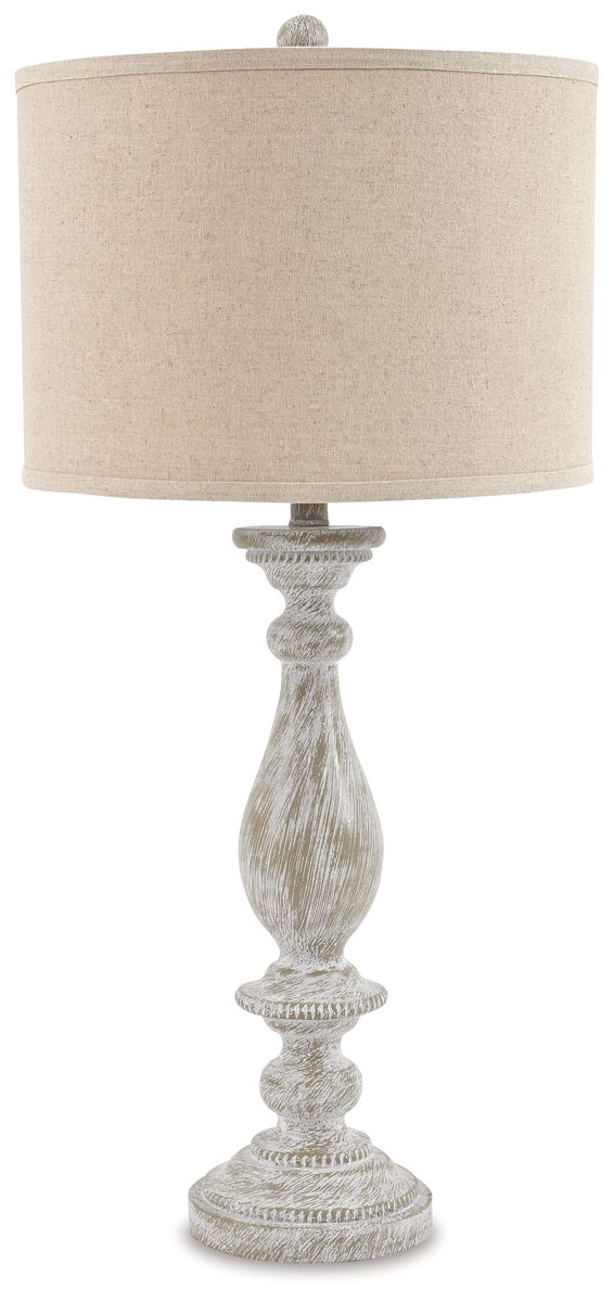 Bernadate - Poly Table Lamp (Set of 2) - Whitewash - Image 3