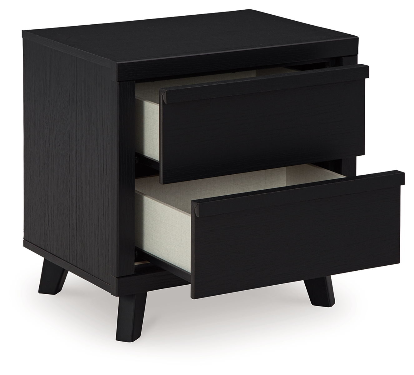 Danziar - Two Drawer Night Stand - Black - Image 4