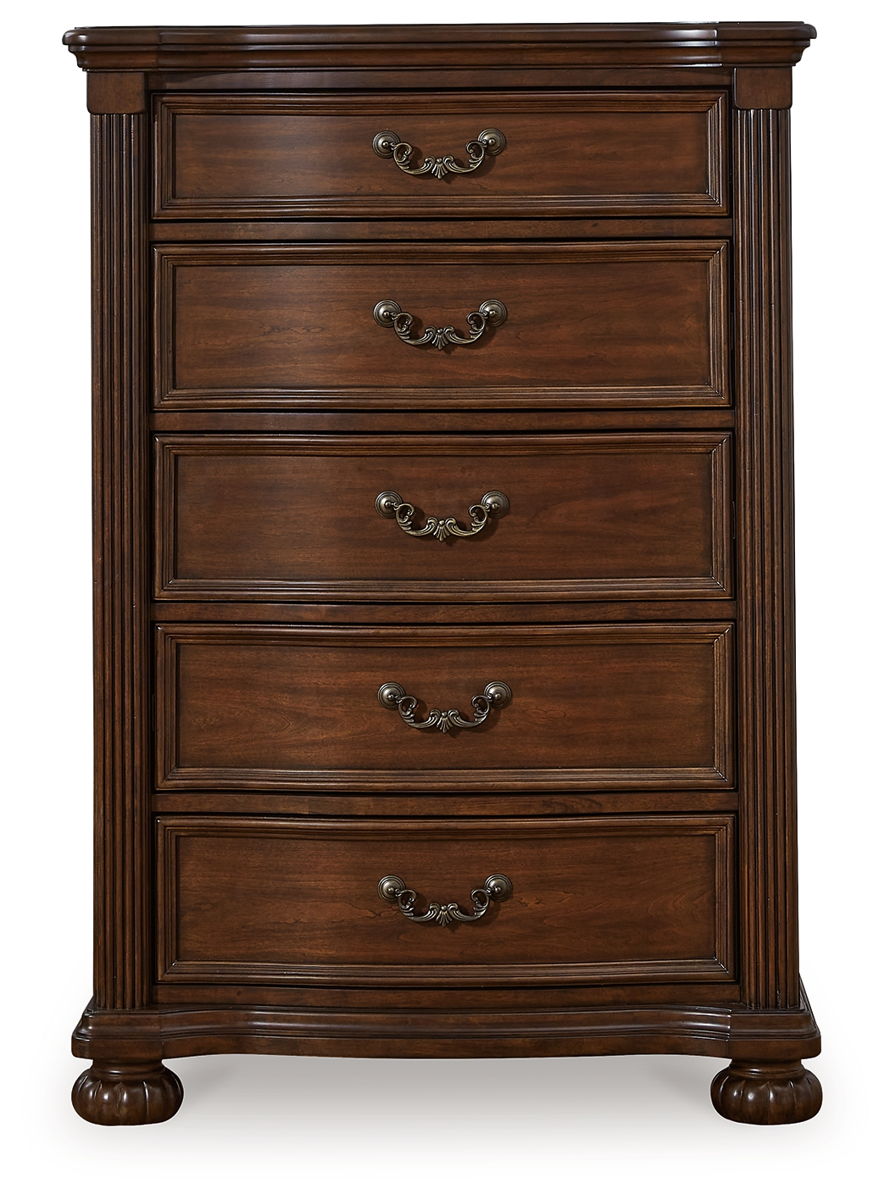 Lavinton - Five Drawer Chest - Brown - Image 2