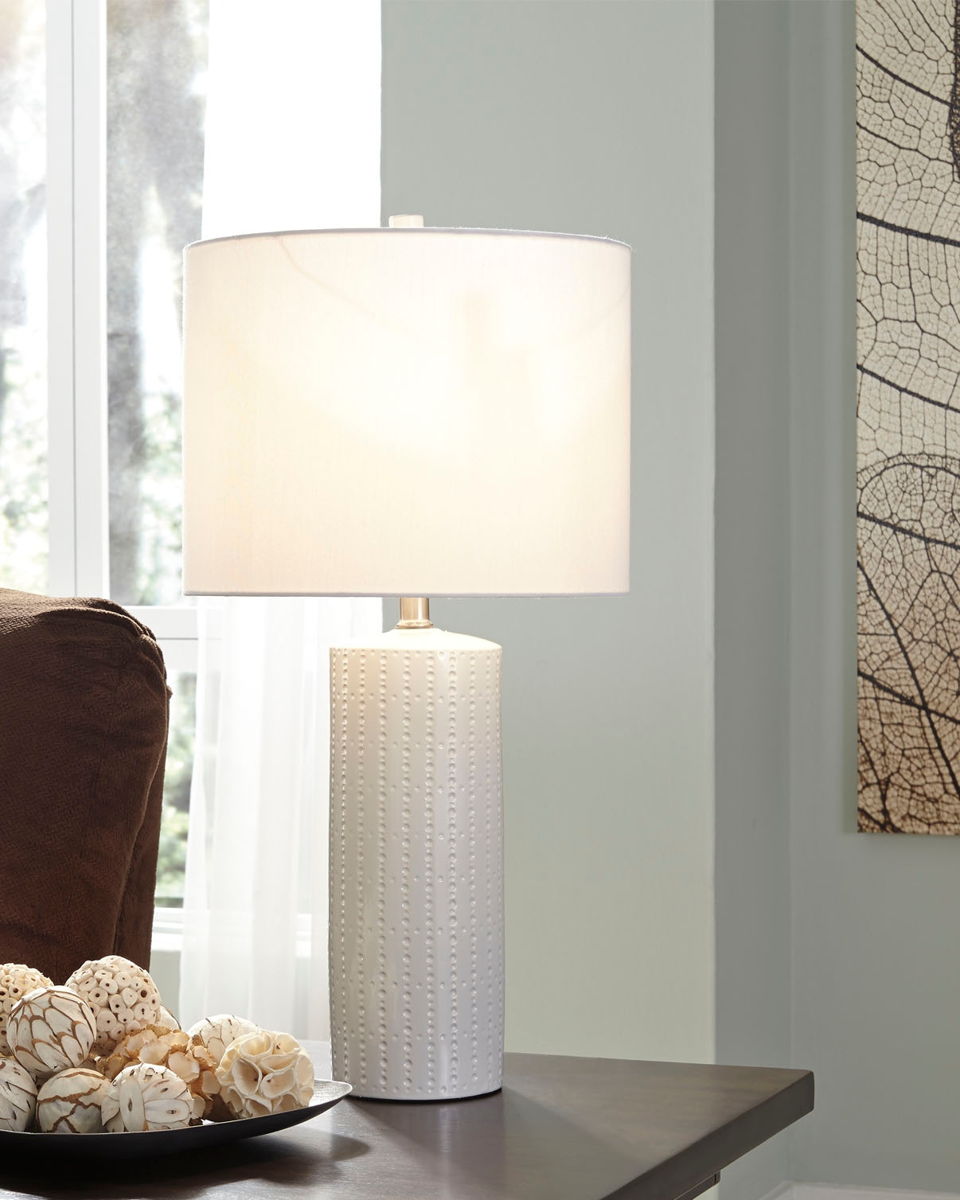 Steuben - Ceramic Table Lamp (Set of 2) - White - Image 3