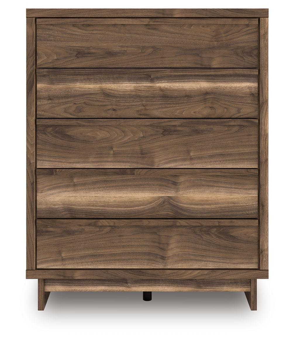 Chirason - Five Drawer Wide Chest - Brown - Image 2