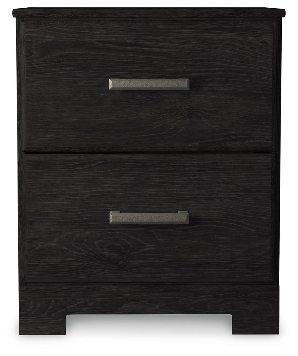 Belachime - Two Drawer Night Stand - Charcoal - Image 4