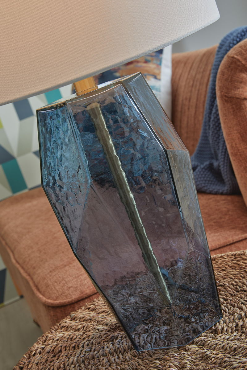 Tallow - Glass Table Lamp - Blue - Image 4