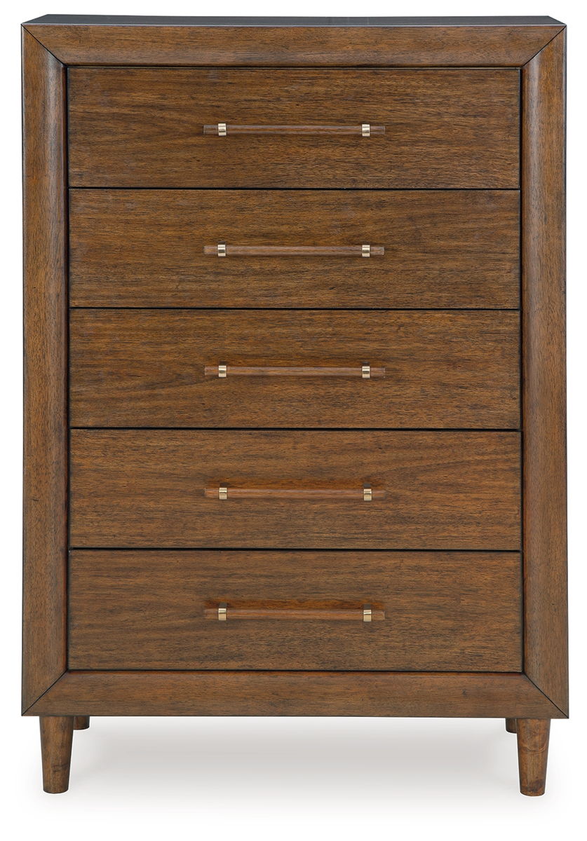 Lyncott - Five Drawer Chest - Brown - Image 4
