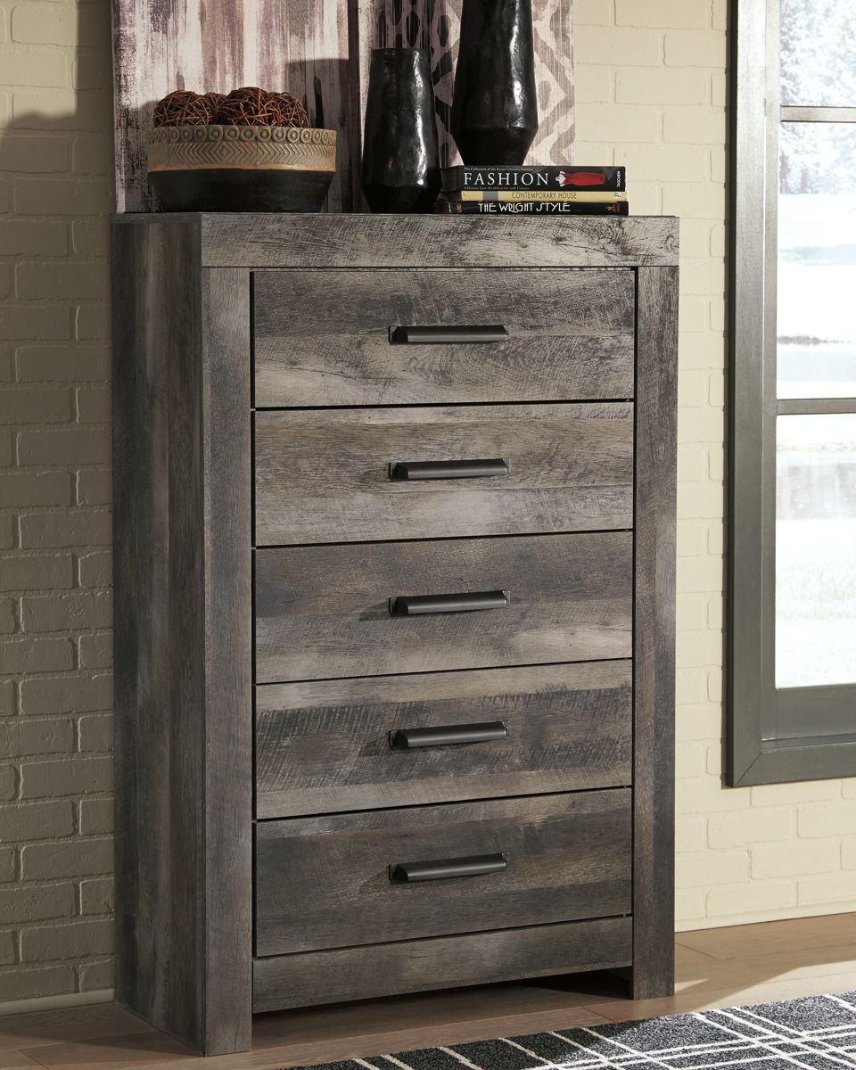 Wynnlow - Five Drawer Chest - Gray - Image 3