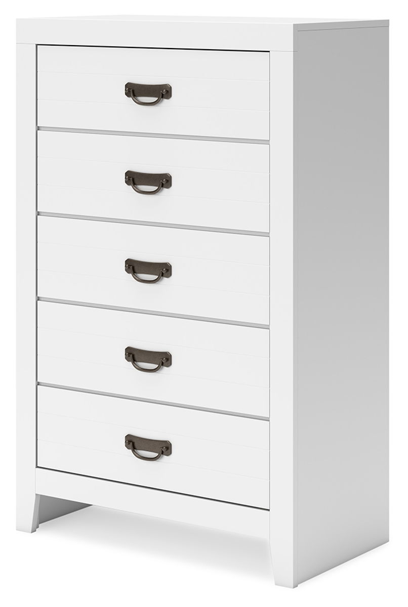 Binterglen - Five Drawer Chest - White - Image 4