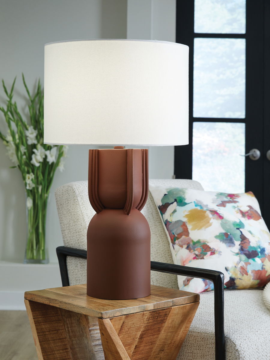 Rowandale - Metal Table Lamp - Brick Red - Image 4