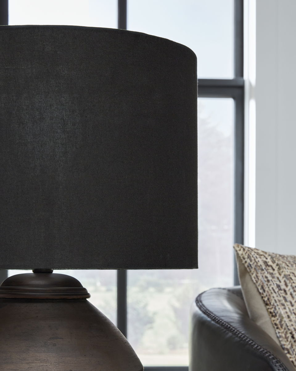 Naareman - Terracotta Table Lamp - Metallic Black - Image 3