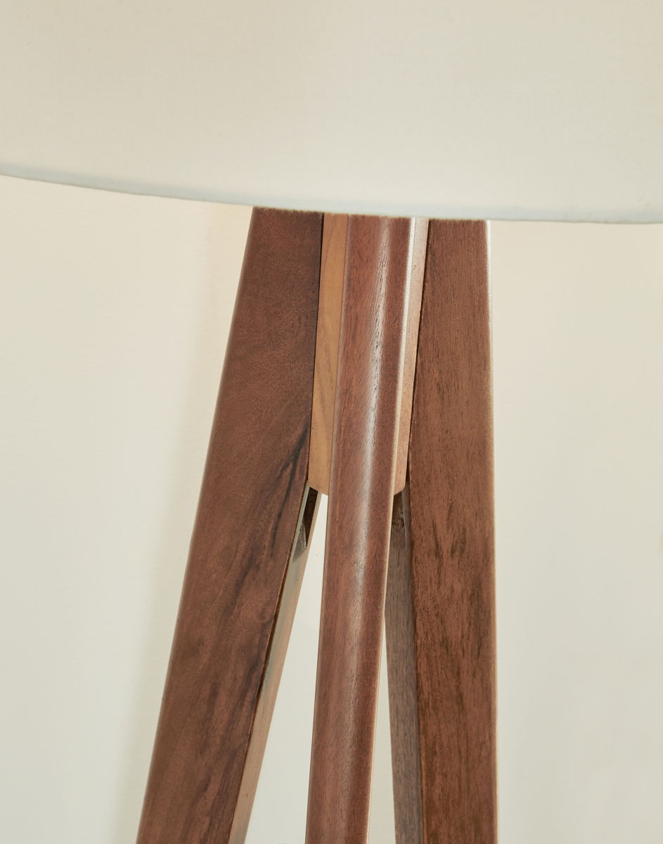 Dallson - Wood Floor Lamp - Brown - Image 2