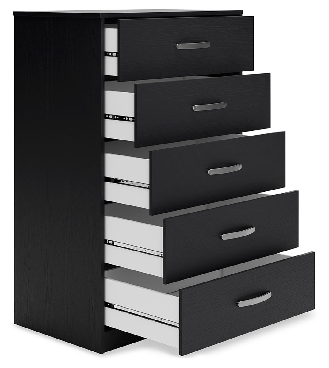 Finch - Five Drawer Chest - 46" Height - Black - Image 2