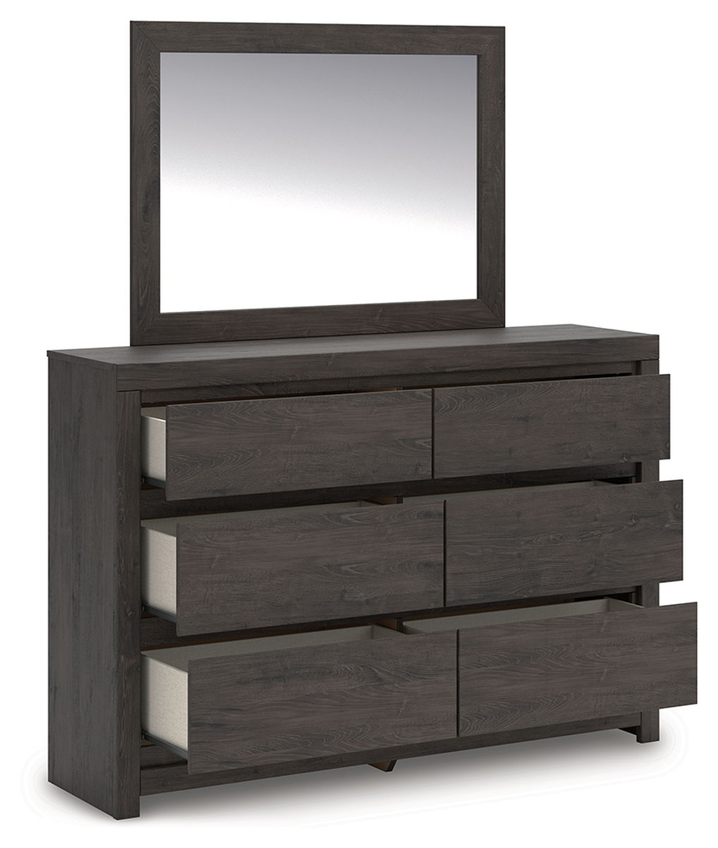 Fraluna - Dresser And Mirror - Charcoal - Image 2