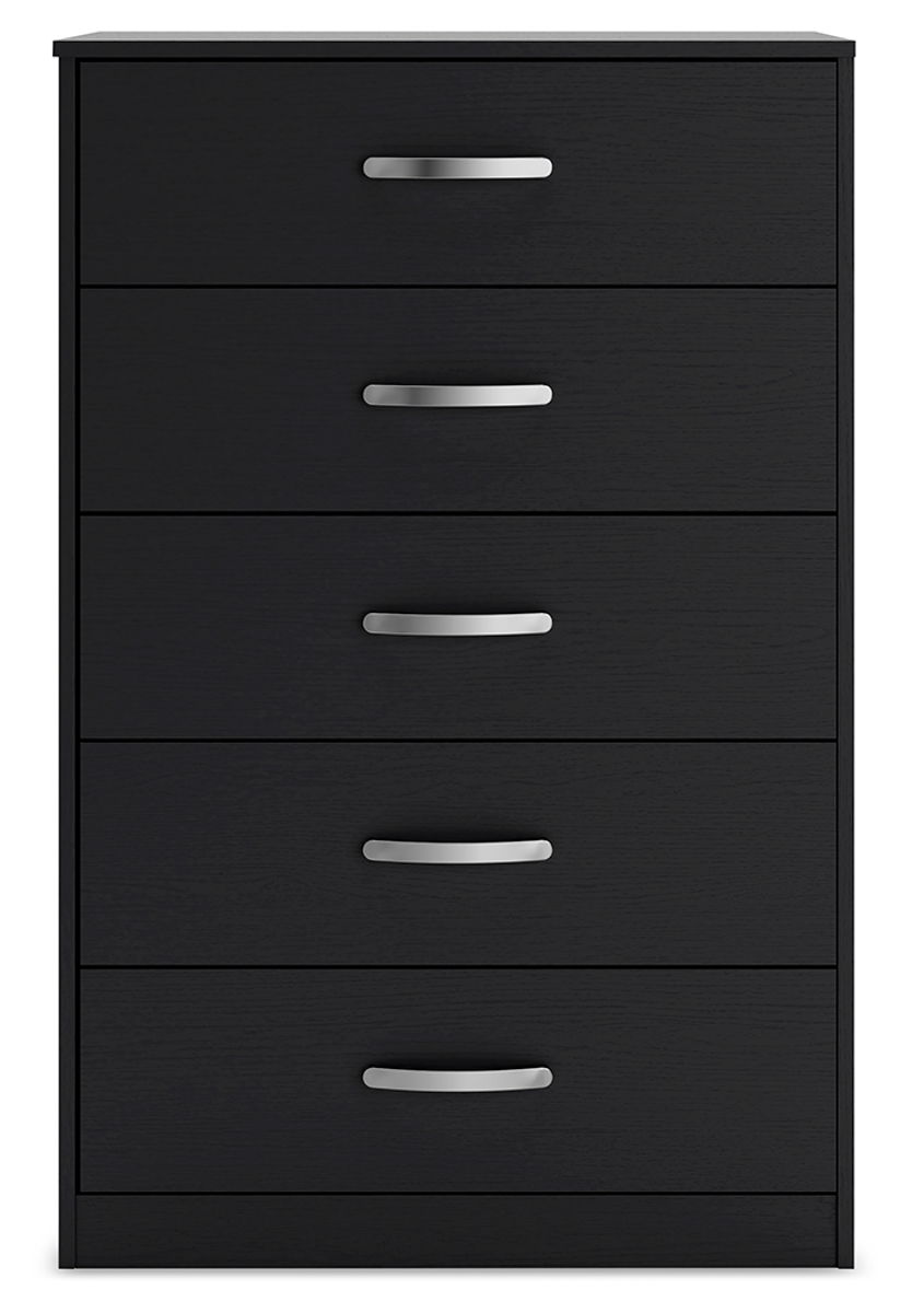 Finch - Five Drawer Chest - 46" Height - Black - Image 4