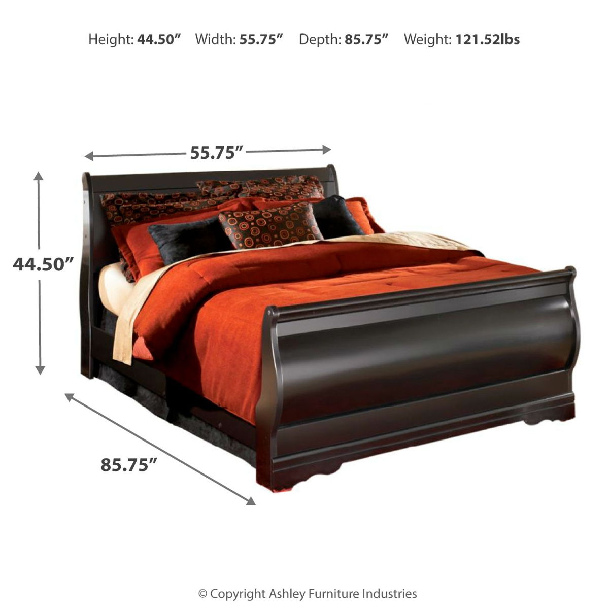 Huey Vineyard - Sleigh Bed - Image 4