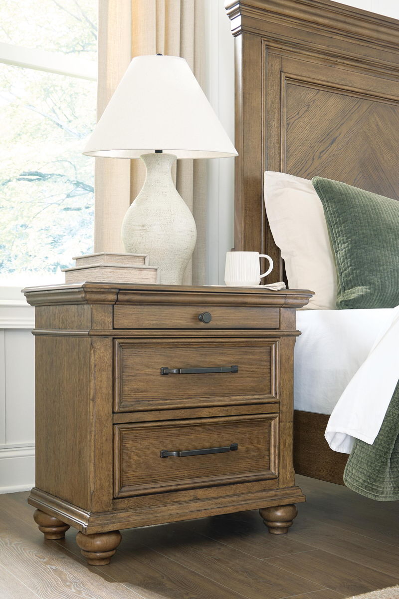 Karallin - Three Drawer Night Stand - Medium Brown - Image 3