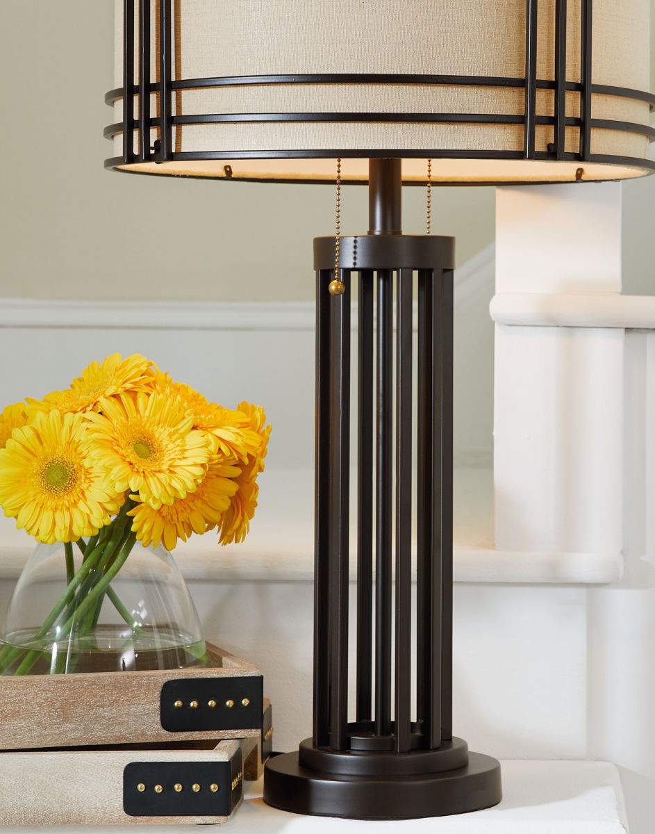 Hanswell - Metal Table Lamp - Dark Brown - Image 2