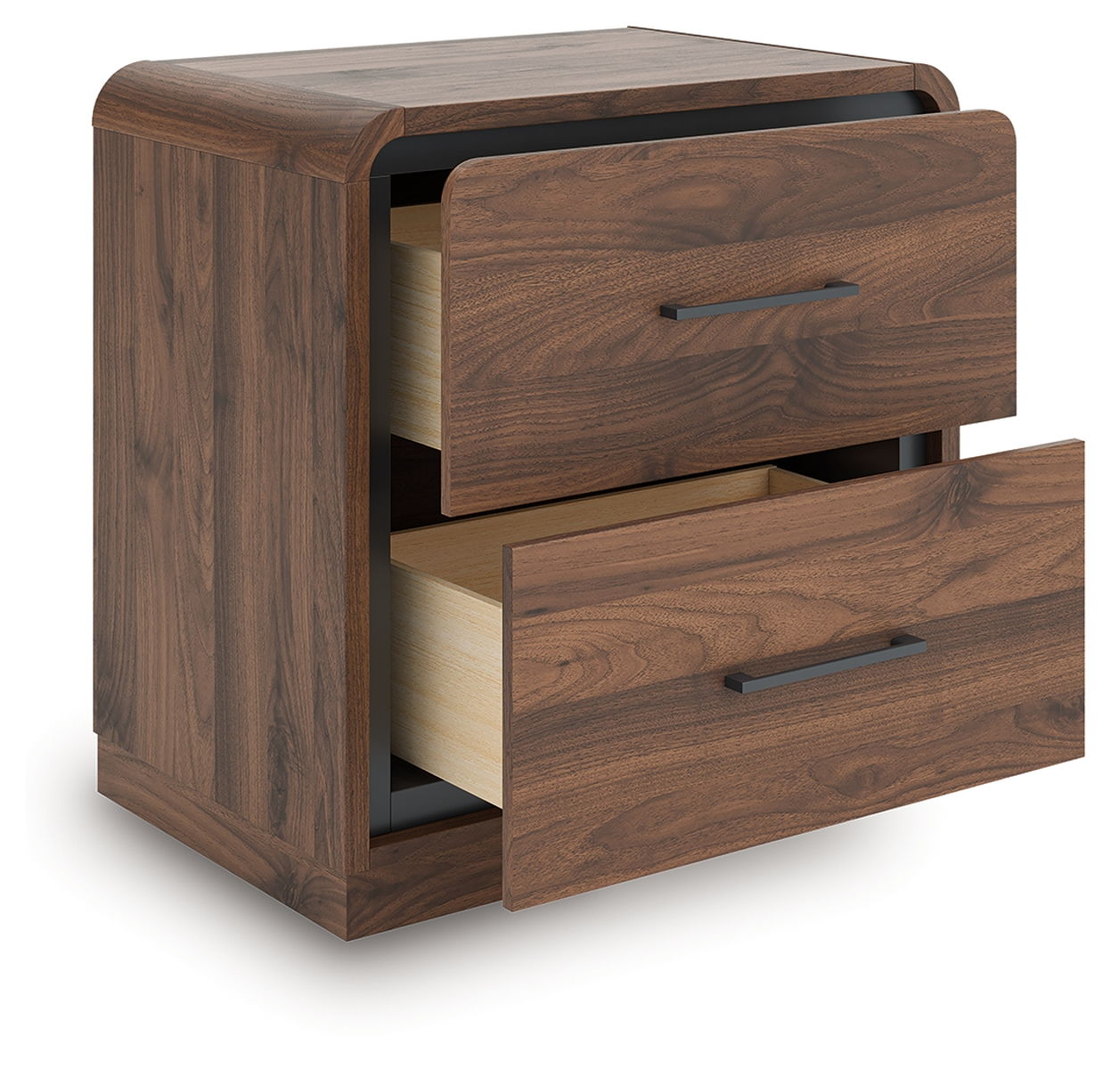 Fortlorn - Two Drawer Night Stand - Walnut Brown - Image 3