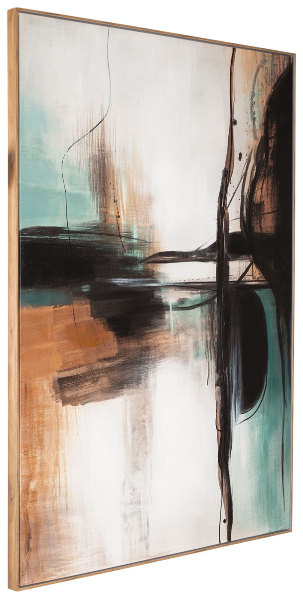 Brunonia - Wall Art - Teal / Orange / Black - Image 2