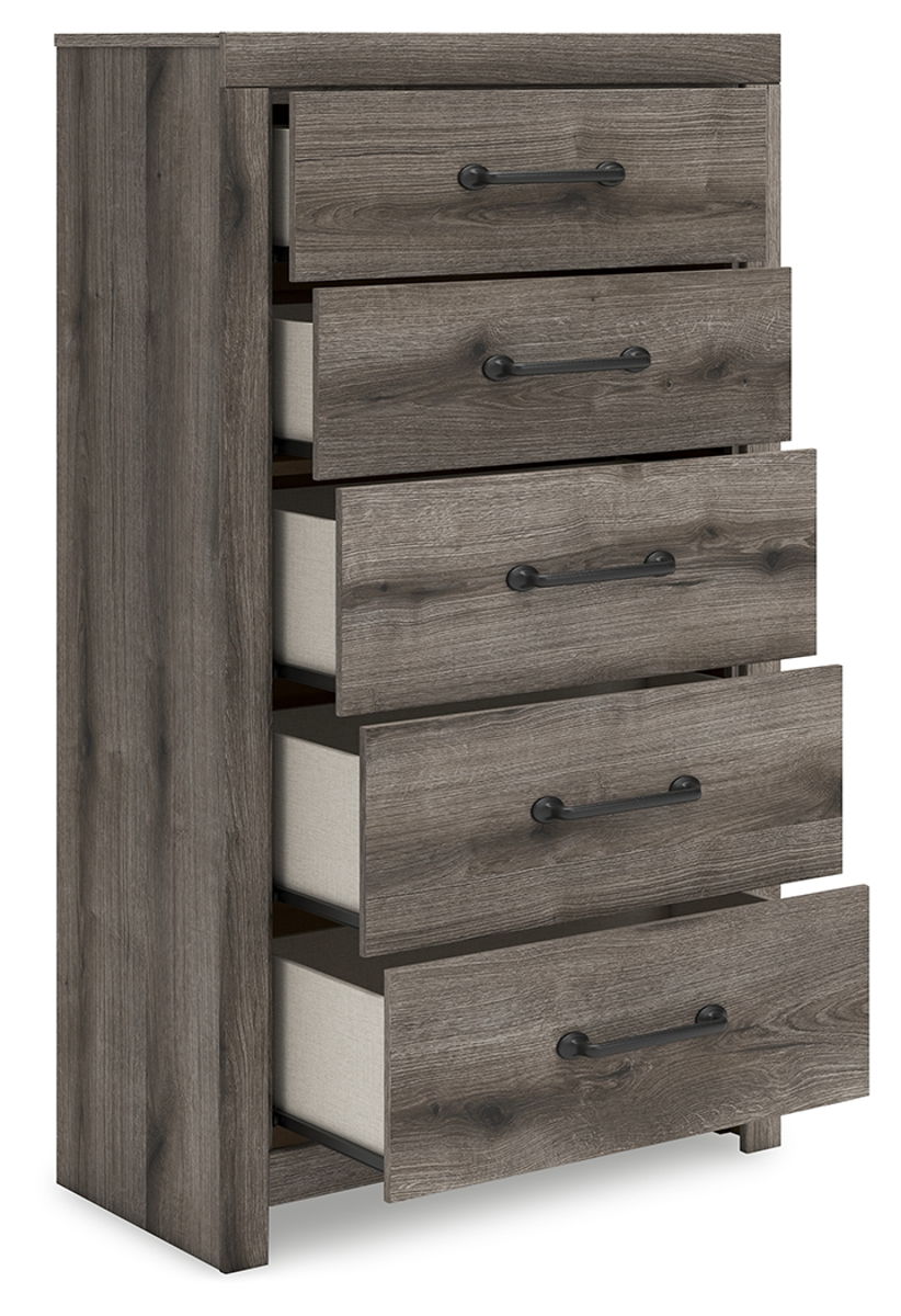 Graystorm - Five Drawer Chest - Brown Gray - Image 2
